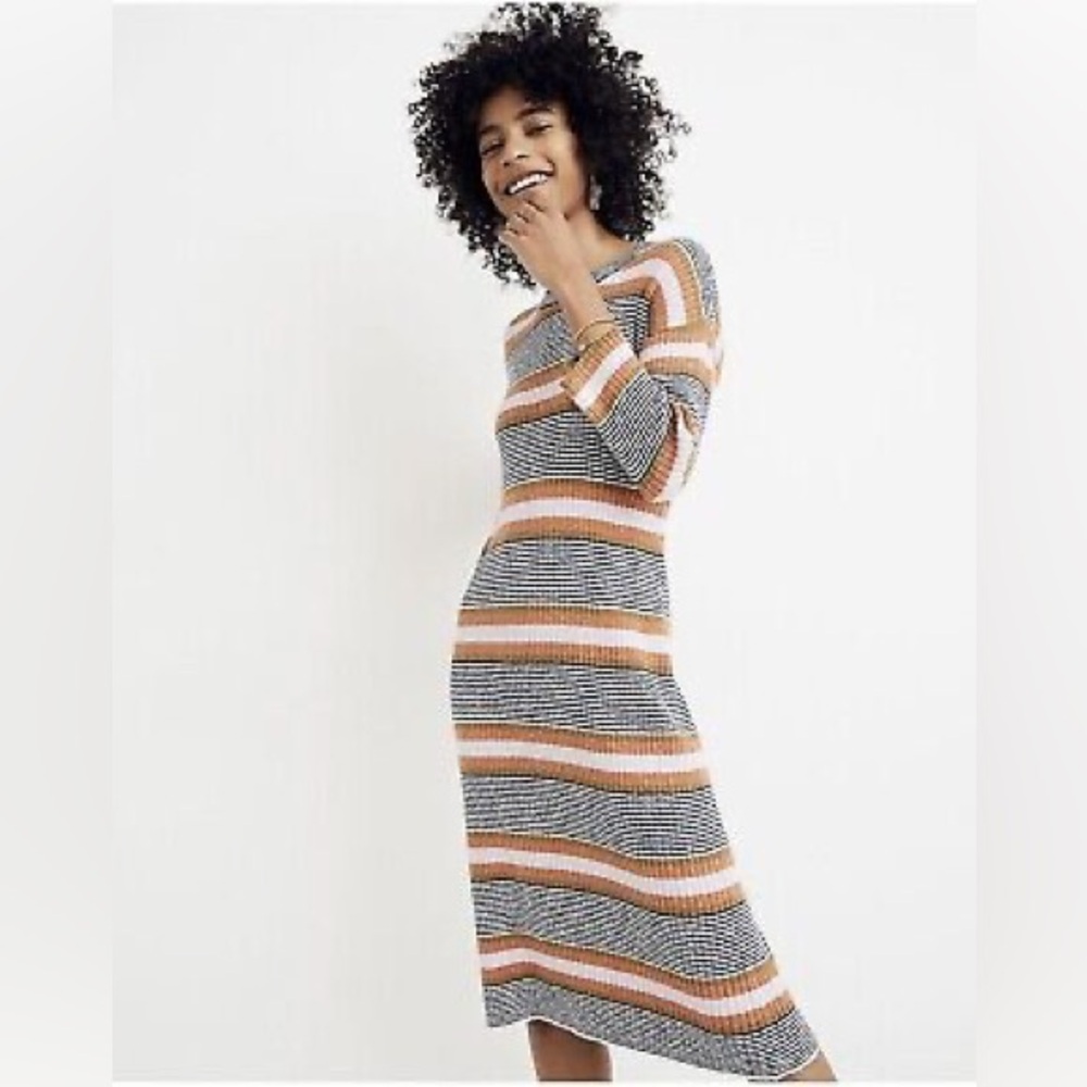 Madewell Striped Knit Dress
